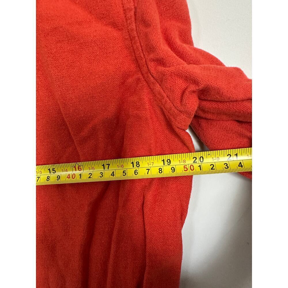 American Eagle Men Small Orange Winter Button Down Long Sleeve Flannel Shirt Top - Picture 7 of 9